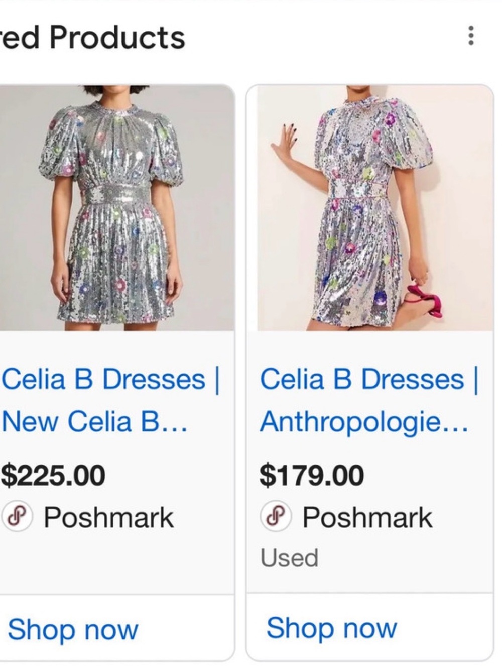 CeliaB Silver Sequin Mini Dress with Multicolor Floral Accents